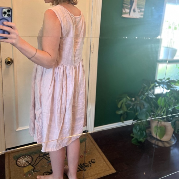 Linen Sea Handmade Sleeveless Linen Dress, Wide Fit Medium - Picture 13 of 13